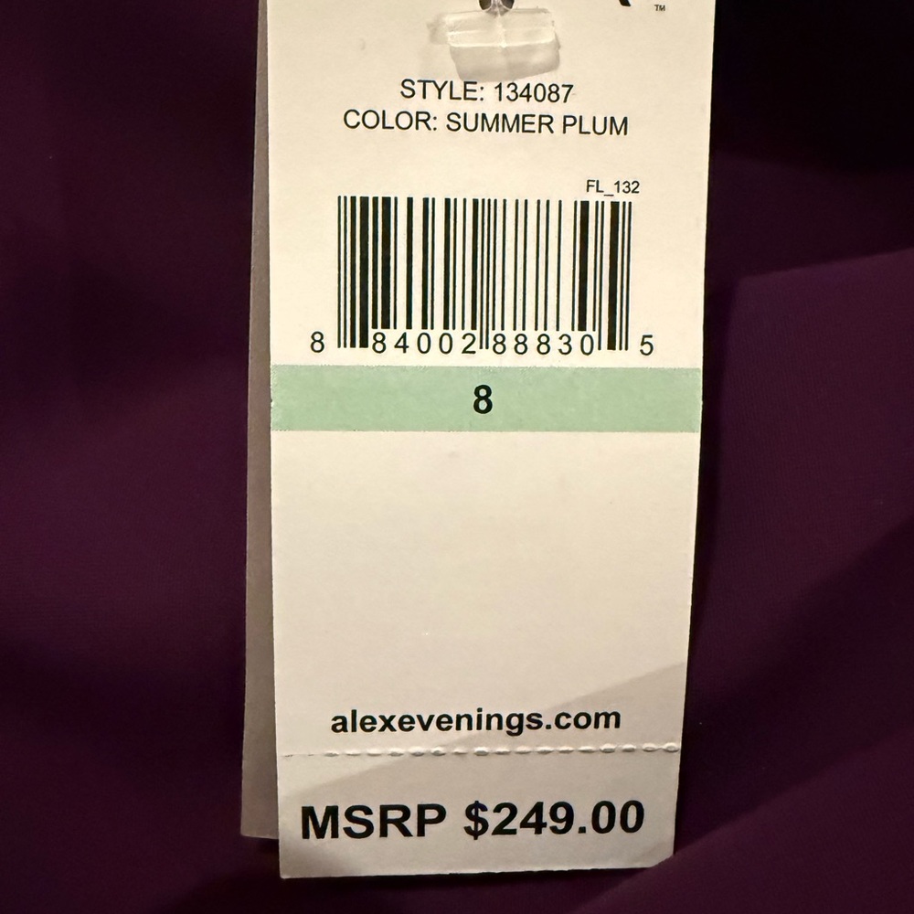Alex Evenings Asymmetrical Purple Dress - Picture 2 of 3